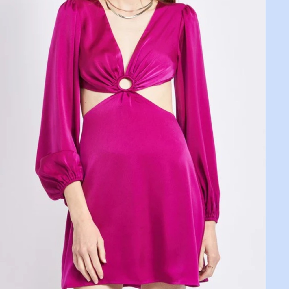 Emory Park Fuchsia Cut-Out Mini Dress